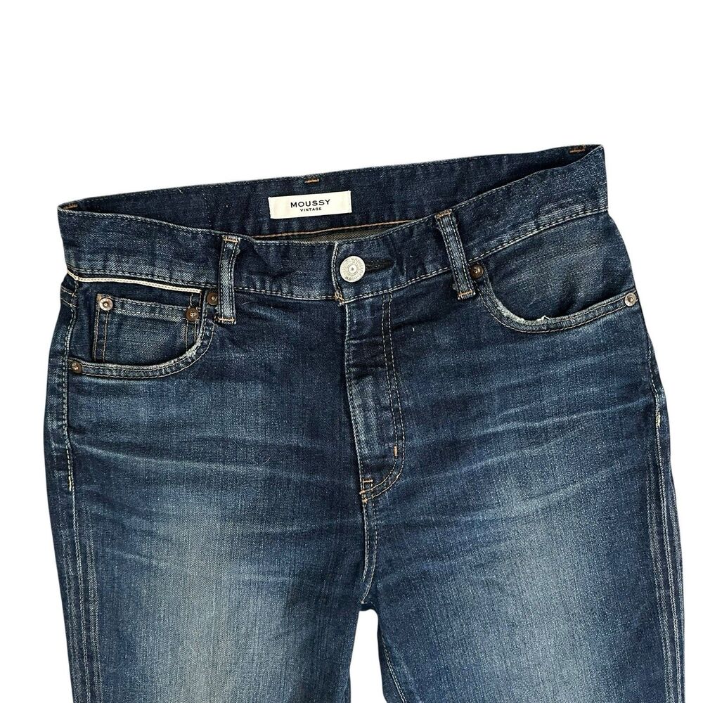 VTG Moussy Glendora Flare Jeans Japanese Selvedge Women’s 30 X 28.5 High Rise - Picture 4 of 16